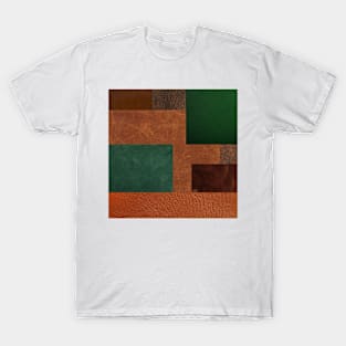 ART leather green, brown T-Shirt